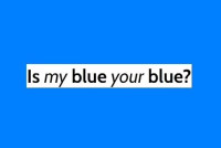 Is My Blue Your Blue? img